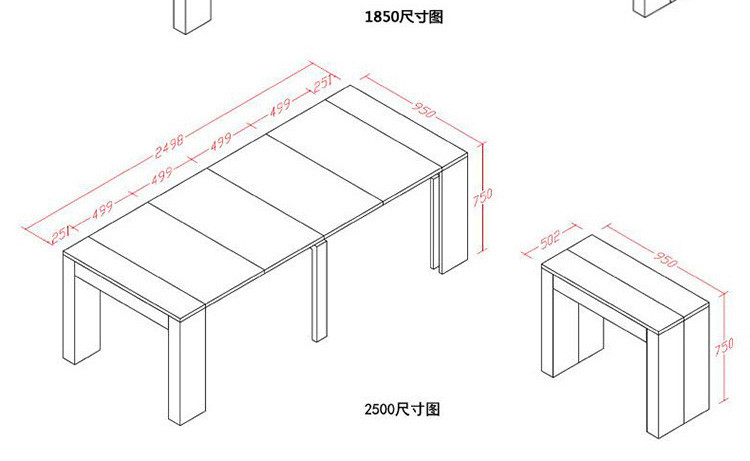 伸縮餐桌圖片大全及價(jià)格表匯總