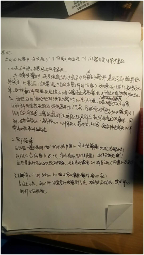 比賽后總結(jié)，洞悉成敗，砥礪前行，為未來再出發(fā)蓄力備戰(zhàn)